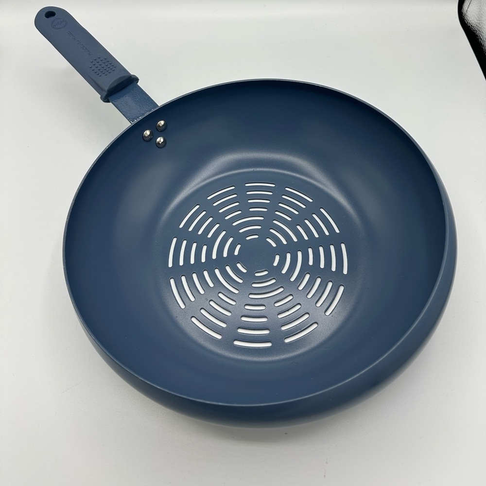 MARK CHARLES MISILLI MCM Blue Steamer Pan Perforated Non Stick Cooking